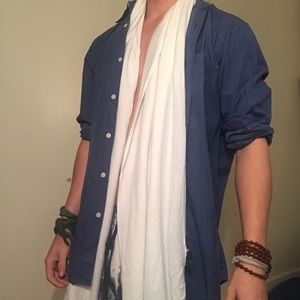 Armani Exchange 100% cotton blue men’s dress shirt